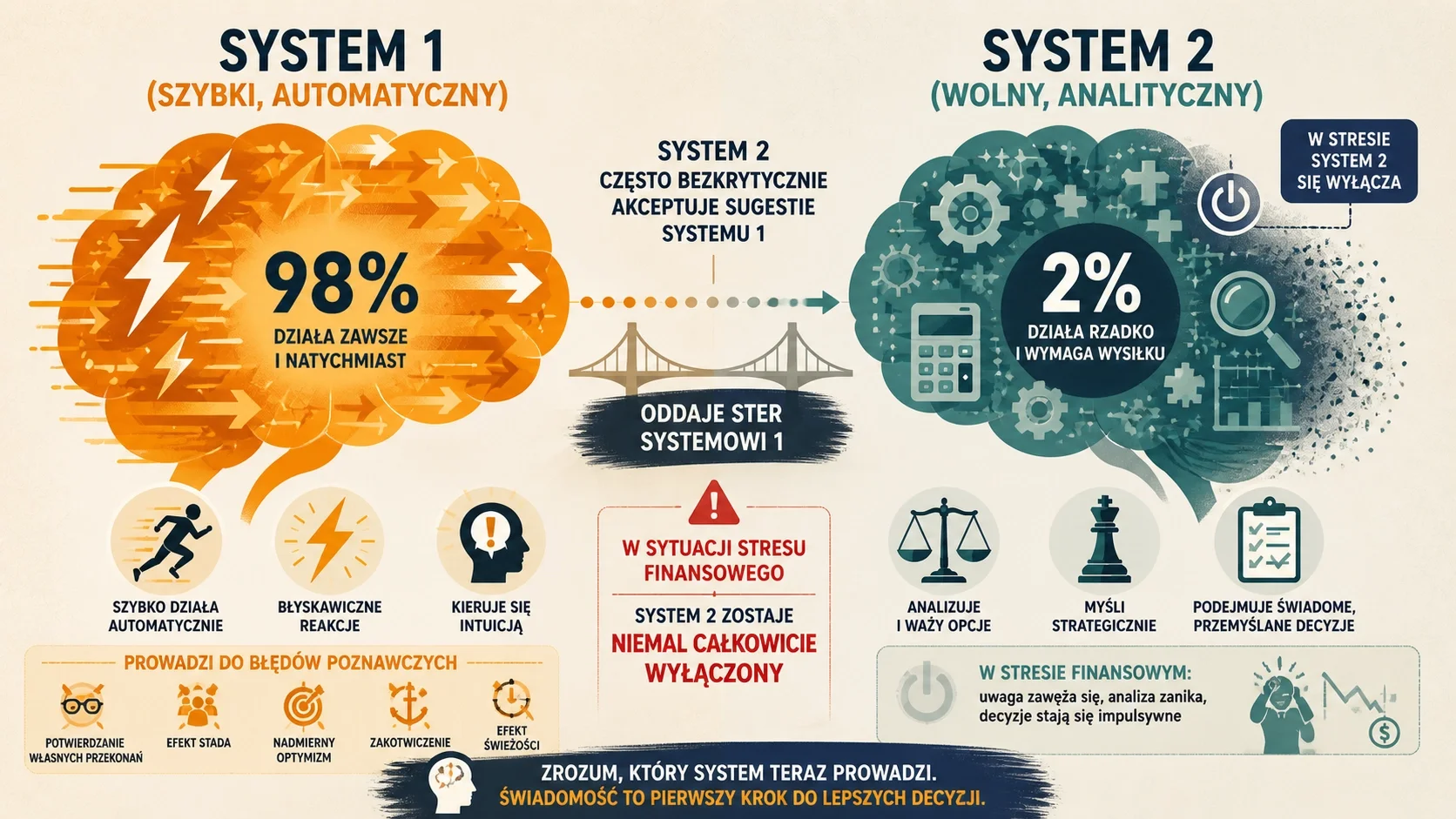 System 1 vs System 2 — dwa tryby myślenia